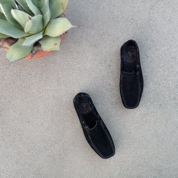 Black Suede Driving Moccasin/Loafer Size 41 Men\'s Shoes Slip On main image 12
